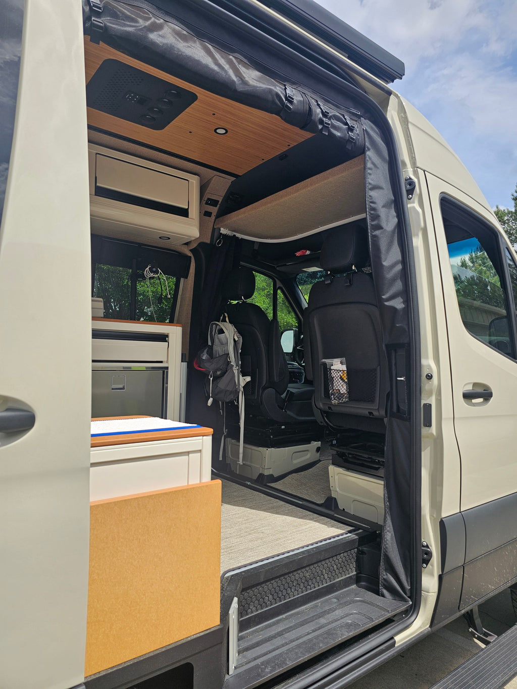 2025+ Mercedes Sprinter Side Sliding Door Insect Screen with New Door Latch