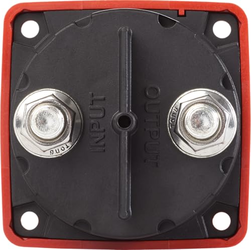 Blue Sea Systems On/Off Battery Isolator Switch With Locking Key, Red, 6006 m‑Series